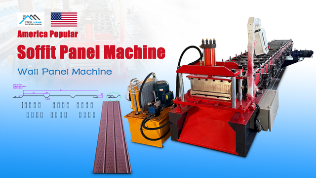 America Popular Color Coated Steel Metal Standing Seam Soffit Panel Roll Forming Machine
