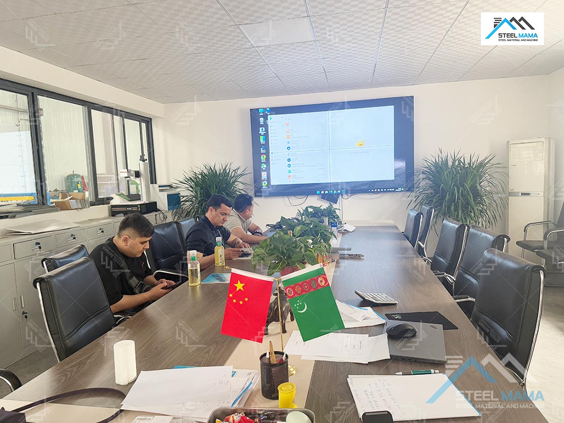 Steelmama Welcomes Turkmenistan Client, Signs Deal for Double-Layer Roof Sheet Roll Forming Machine