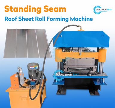 Full Automatic Standing Seam Metal Roof Panel Roll Forming Machine Self Lock Seaming Roofing Sheet Roll Forming Machine for Indonesia