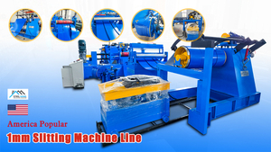 Professional Production High Quality Full Automatic 1mm Metal Coil Slitting Cut To Length Machine for America