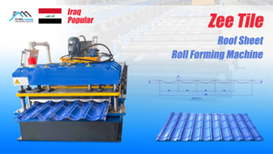 Iraq Popular Full Automatic Metal Glazed Zee Tile Roof Sheet Roll Forming Machine