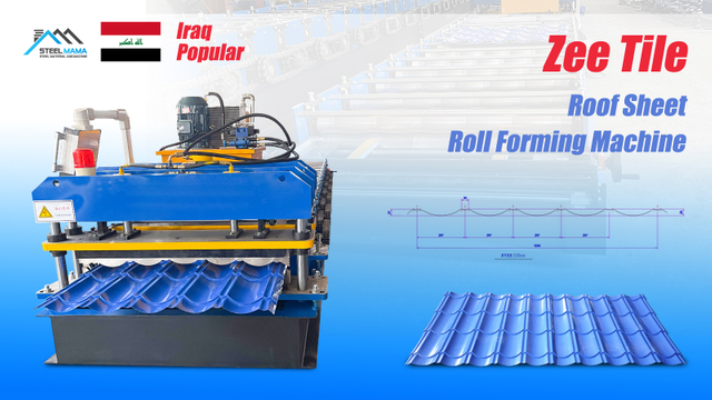 Iraq Popular Full Automatic Metal Glazed Zee Tile Roof Sheet Roll Forming Machine