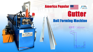 America Popular Steel Roof Rain Collecting Gutter Roll Former Making Machinery
