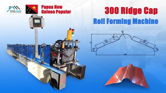 Papua New Guinea Popular High Quality Color Steel 300 Ridge Cap Machine