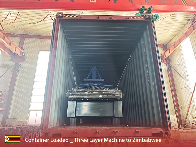  Container Loaded! Three Layer Tile Machine Ship To Zimbabwe