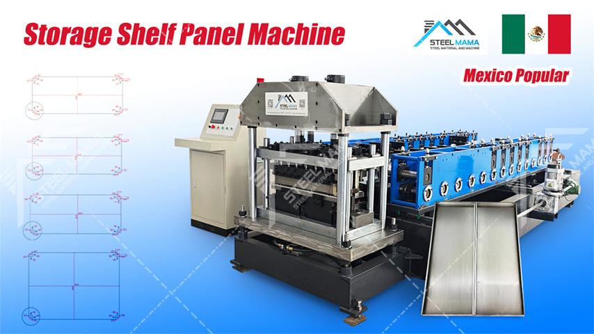 Mexico Popular Fully Automatic Thickness Adjustable Storage Shelf Panel Roll Forming Machine