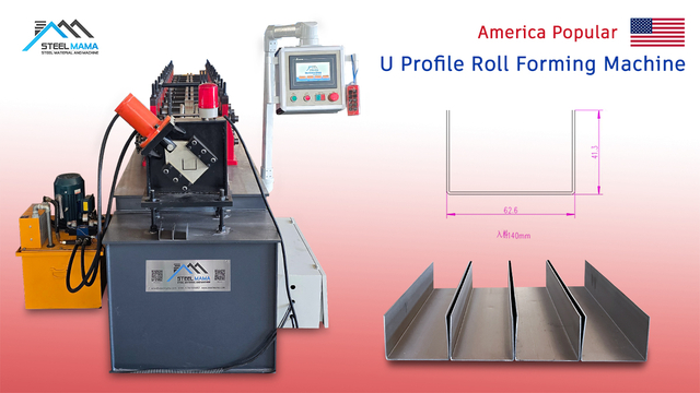 America Popular High Efficiency U Profile Roll Forming Machine