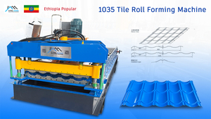 Ethiopia Popular Full Automatic 1035 Tile Roof Sheet Roll Forming Machine