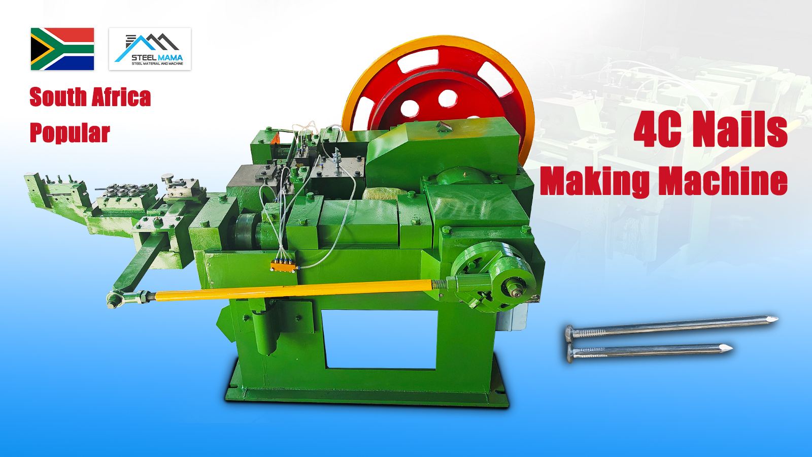 South Africa Popular High Speed Low Noise 1C 2C 3C 4C 5C 6C Steel Wire Nails Making Machine