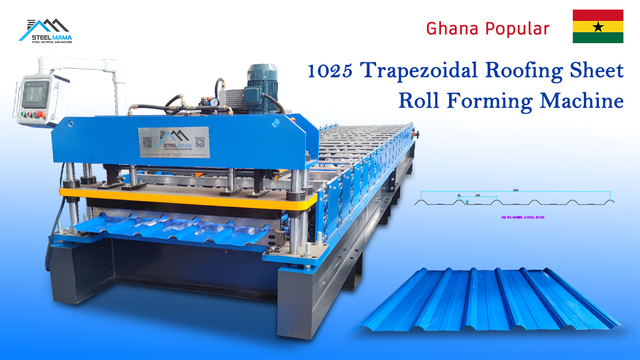 Ghana Popular High Efficiency 1025 Trapezoidal Roofing Sheet Roll Forming Machine