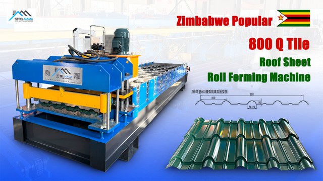 Zimbabwe Popular Full Automatic 800 Q Glazed Tile Roof Sheet Roll Forming Machine