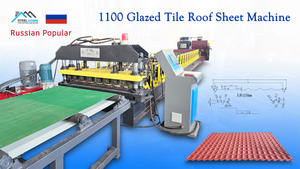 Russian Popular Full Automatic 1100 Glazed Tile with Gear Box Driveroof Sheet Machine