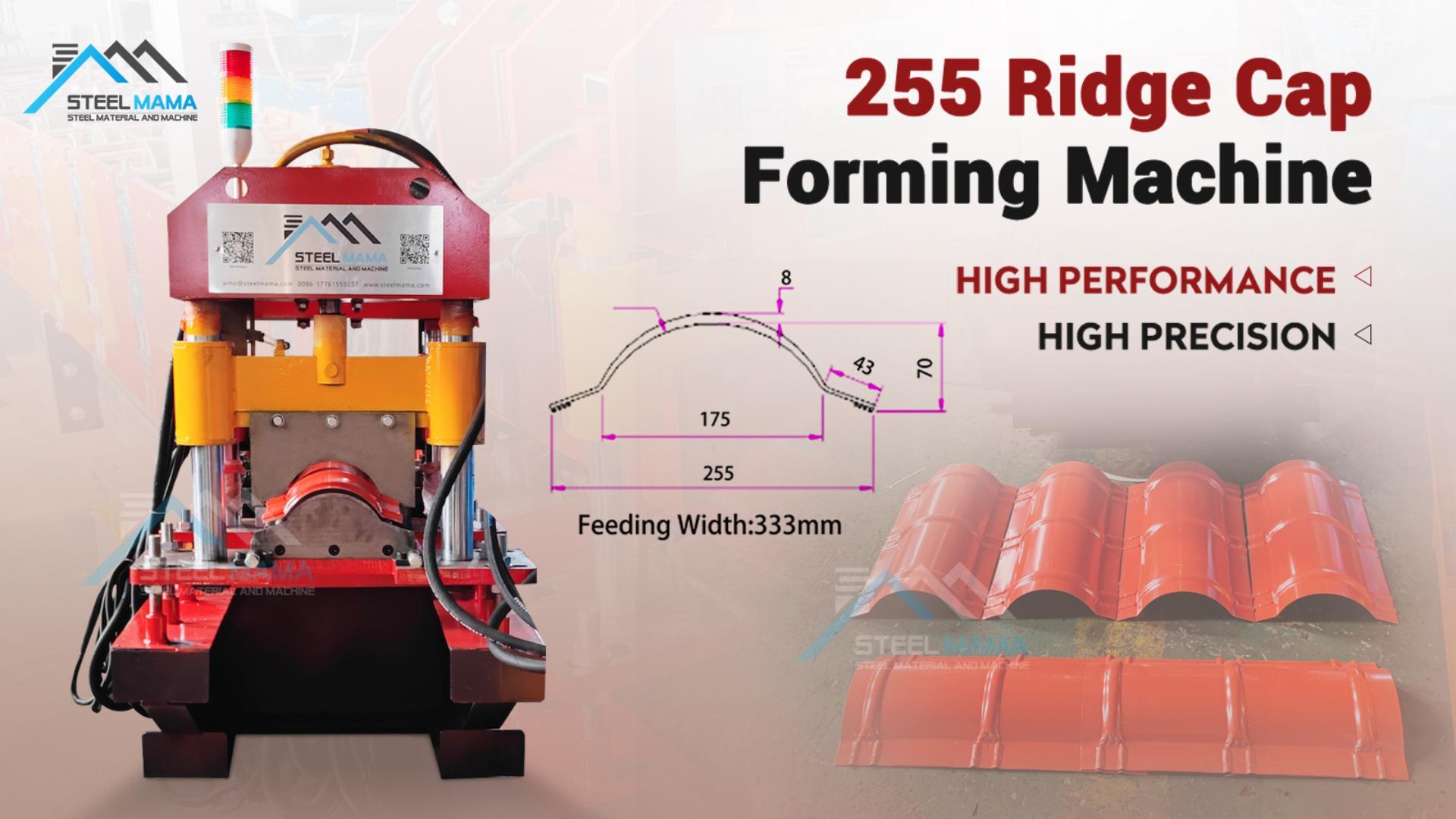 The Philippines Popular Full Automatic Galvanized 255 Ridge Cap Roofing Sheet Roll Forming Machine
