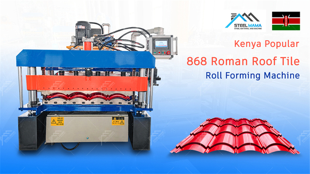 Kenya Popular High Precision Glazed Colored 868 Roman Tile Roofing Sheet Roll Forming Machine