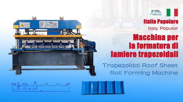 Italy Popular High Speed Full Automatic Trapezoidal Roofing Sheet Cold Roll Forming Machine