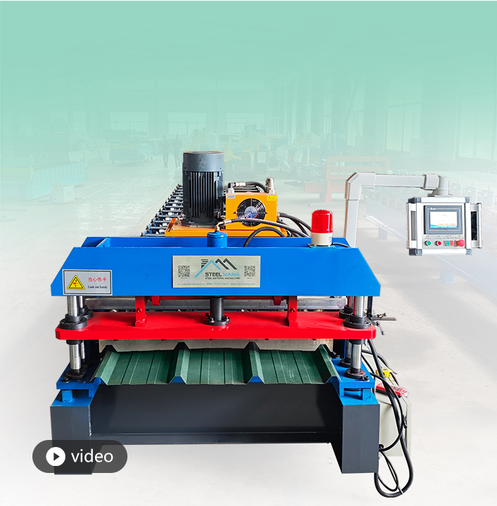 Trapezoidal roof panel roll forming machine