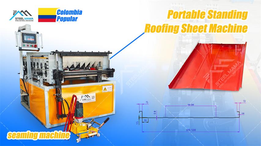 Colombia Popular High Quality Portable Color Steel Standing Seam Roll Forming Machine
