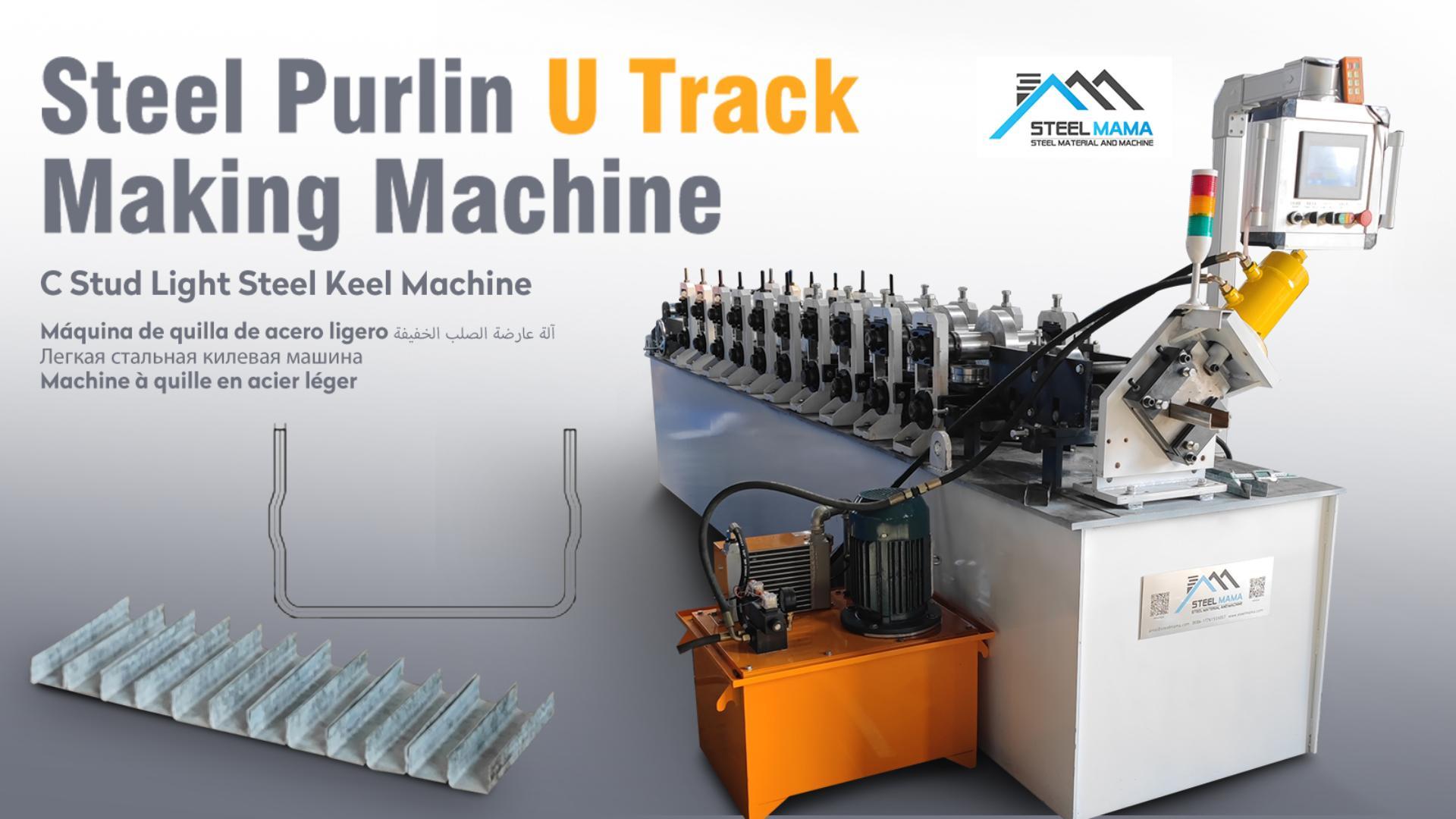 Thailand Popular Full Automatic U Metal Stud And Track Furring Rolling Forming Machine