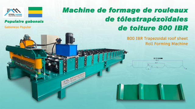 Gabonese Popular High Stability Full Automatic 800 IBR Trapezoidal Roof Sheet Roll Forming Machine
