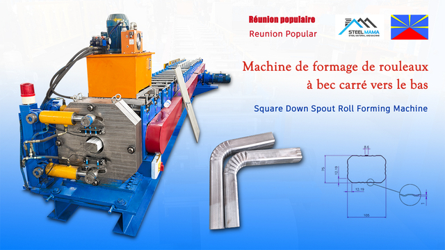 Reunion Popular Full Automatic Square Down Spout Roll Forming Machine 