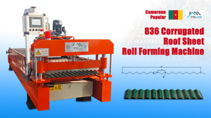Cameroon Popular High Efficiency 836 Corrugated Iron Roofing Sheet Roll Forming Machine