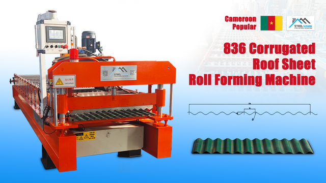 Cameroon Popular High Efficiency 836 Corrugated Iron Roofing Sheet Roll Forming Machine