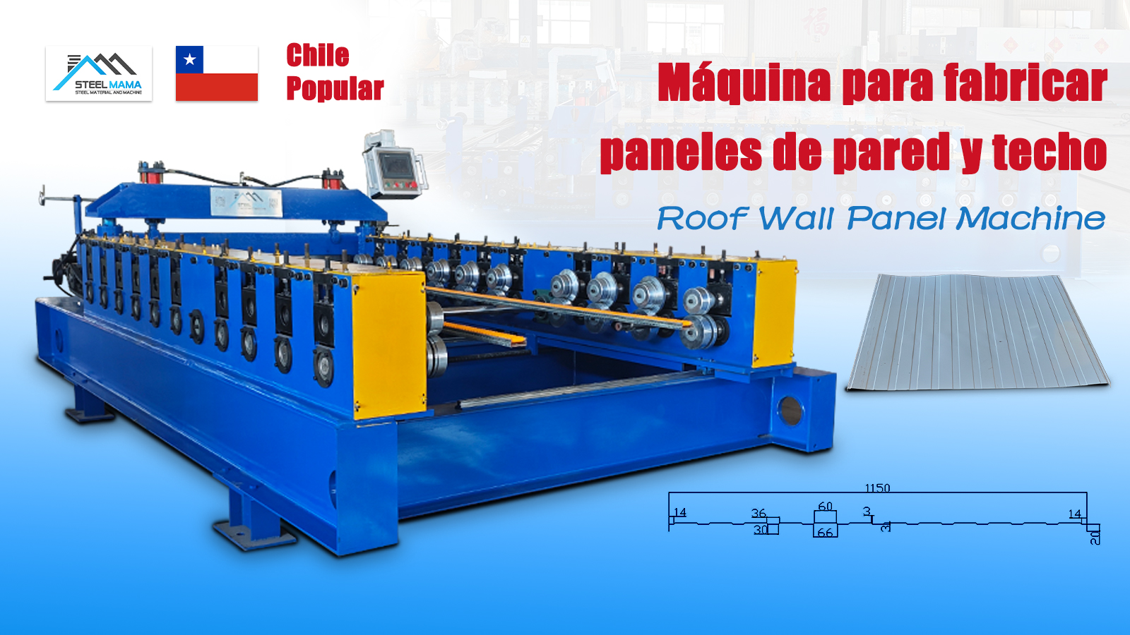 Chile Popular High Standard Color Steel Wall Panel Roll Forming Machine