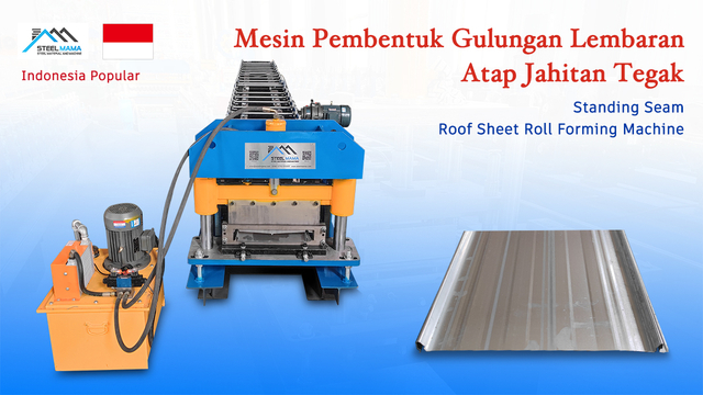 Full Automatic Metal Standing Seam Roll Forming Machine for Indonesia